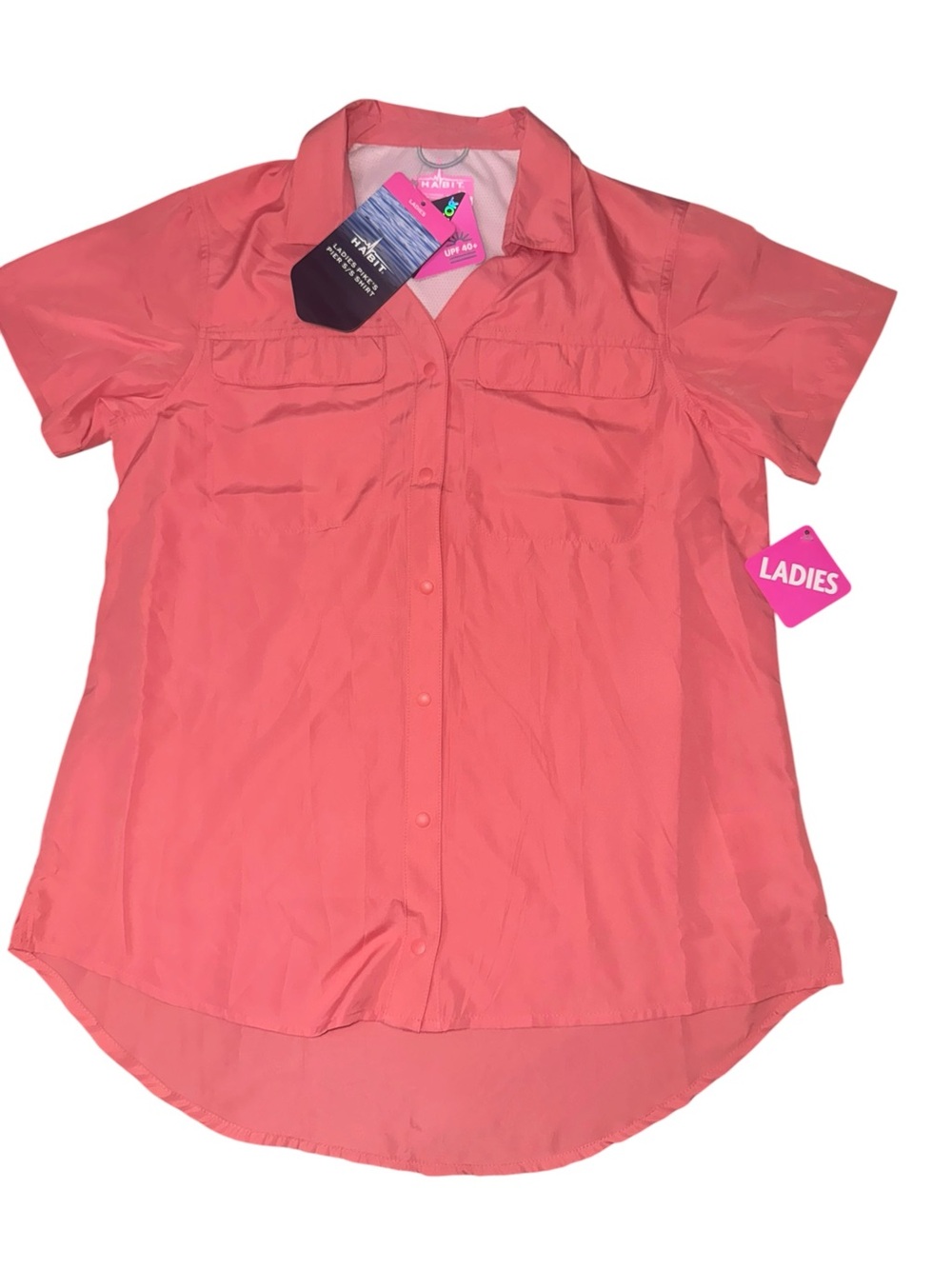 NWT Habit - Ladies Pikes Pier Coral Short Sleeve Top UPF 40+ Women’s Size Small